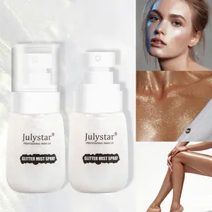 Private Label Julys tar Gesicht & Körper Text marker Spray Mist Glitter Spay Shiny Glow Text marker Puder Spray