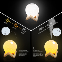 Moon Moon Lumière Led Nouveau Design Humidificateur Usb Volcan Vaporisateur Couleur LED Aroma Huile Essentielle Diffuseur/Humidificateur Nano Brume