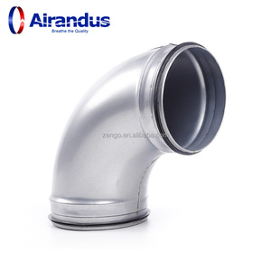Coudes à 90 degrés pour systèmes CVC B90X, coudes de ventilation spirale avec nervures de renforcement et revêtement adhésif - Product Image 2