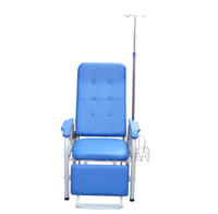 Chaise de perfusion à réglage manuel EU-TR203 avec chaise de transfusion inclinable pour patients hospitalisés