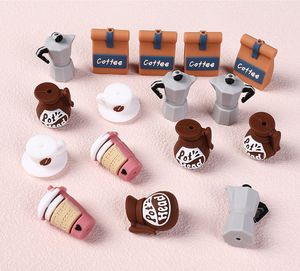 Gran oferta, accesorios de Clip para chupete de bebé DIY, Serie de café, cuentas de dentición de silicona, cuentas focales de PVC, joyería hecha a mano - Product Image 4