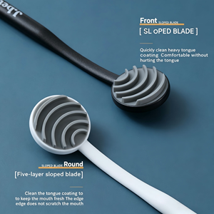 En gros Grattoir à langue en silicone et plastique avec brosse - Product Image 3