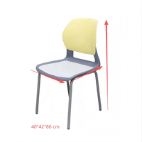Chaise d'école moderne en plastique, chaise de bureau, chaise de formation, chaise empilable pour étudiants