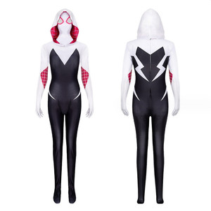 Venta caliente nuevo Cosplay disfraz de héroe para niños para Halloween Cosplay <span class=keywords><strong>Gwen</strong></span> mujer <span class=keywords><strong>Spider</strong></span>-Man mono TV película disfraz - Product Image 5