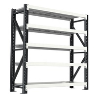 Étagères de stockage d'usine personnalisées, unités métalliques réglables, rayonnages d'entrepôt en acier de moyenne capacité, rayonnages empilables et étagères