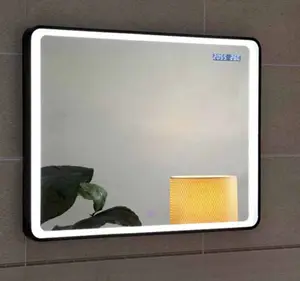 Hhigh padrão preto grande tampa espelho/luz led tela de tv led espelho de maquiagem