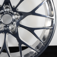 Velg Monoblock Forged Silver Alloy 17 18 19 20 Inch Rims 5x114.3 Velg Kustom untuk Chevy Mustang BMW Mercedes Audi Porsche