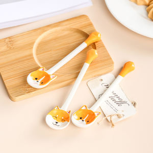 Shamitao 420mL mignon dessin animé 3D Animal <span class=keywords><strong>Corgi</strong></span> tasse en céramique créatif hommes et femmes Couple avec couvercle cuillère eau potable tasse à café - Product Image 4