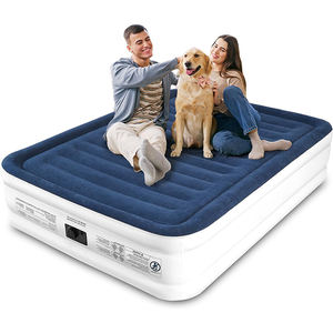 Colchón de aire personalizado directo de fábrica, cama inflable moderna doble elevada con colchón inflable de bomba incorporada - Product Image 4