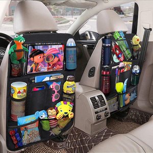 Car Backseat Organizer With Touch Screen Tablet Holder + 9 <b>Storage</b> Pockets Kick Mats Car <b>Seat</b> Back Protectors for Kids Toddlers - Product Image 6