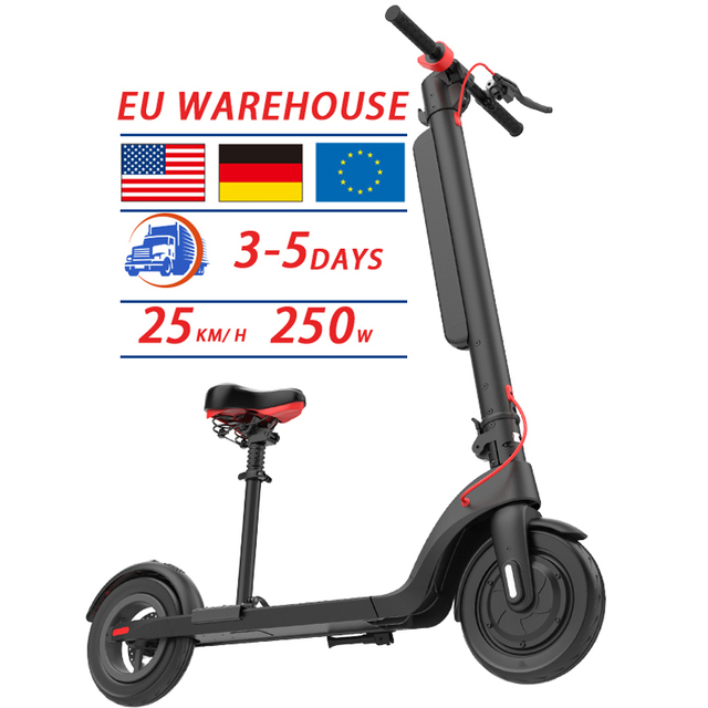 Europe Warehouse Chinese Original 36V Electric Scooter 250W Powerful High Speed 10 Inch 2-Wheel Two-Wheel Scooter with Seat Sale