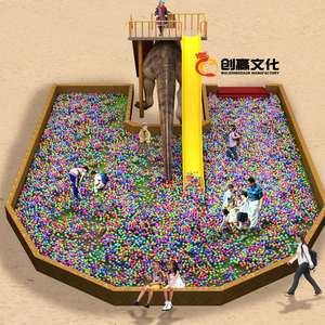 Parc d'attractions, aire de jeux extérieure, toboggan en plastique - Product Image 3