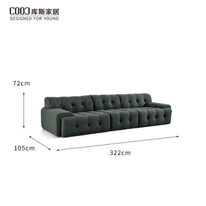 Hign End Tùy Chỉnh Sang Trọng <span class=keywords><strong>Tufted</strong></span> Thiết Kế Căng Vải 4 Chỗ Ngồi Modular Cắt Bao Bì Chân Không Nén Sofa Cho Bán Buôn - Product Image 3