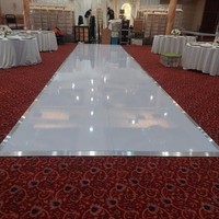 Plancher de danse portable en teck de haute qualité pour allée de cérémonie, décorations de mariage élégantes, plancher de danse noir et blanc