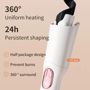 Fer à boucler automatique 28 mm à ions négatifs, en céramique, rotatif, anti-emmêlement, pour des boucles ondulées - Product Image 5