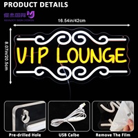 Enseigne néon LED VIP Lounge, lettres décoratives murales à intensité variable pour bureau, bar, hôtel, café, aéroports, formes personnalisables, étanche