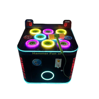 Machine d'arcade pour enfants, jeu de frappe au marteau à monnayeur, avec lumières LED colorées, équipement de jeu pour l'amusement intérieur des enfants