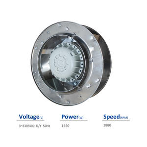 Ventilateur centrifuge de refroidissement pour centre de données HVAC ZIEHL-ABEGG RH35M-2DK.6K.3R 121389 350mm 230/400V 1.55KW 2880RPM 4.8/2.7A AHU - Product Image 2