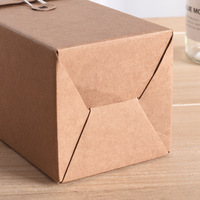 Emballage créatif pour thé aux fleurs, boîte en papier kraft carrée, emballage avec corde, boucle de fermeture, ficelle, boîte cadeau, boîte d'emballage pour miel