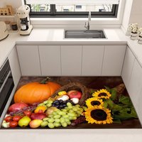 Tapis de cuisine anti-fatigue rembourré et tapis de sol antidérapant écologique fabriqué à la machine avec impression de couleurs personnalisables