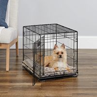 Cage pour chien d'intérieur pliable en gros, panneau de séparation de cage, plateau anti-fuite, loquets sécurisés, cage en fil métallique empilable