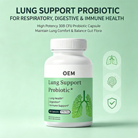 Capsules de Probiotiques Pulmonaires en Gros OEM à Marque Blanche, 60 Comprimés, 3 Milliards d'UFC, Complément Alimentaire