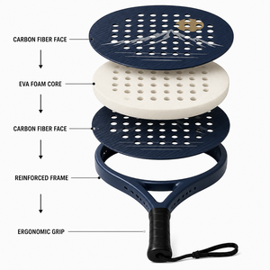 <span class=keywords><strong>Raquette</strong></span> de padel en fibre de carbone 3K 12K 18K de haute qualité, légère, avec impression de coucher de soleil sur la <span class=keywords><strong>montagne</strong></span>, forme ronde, Pala pour les sports de padel en plein air - Product Image 5