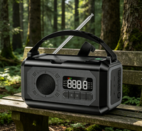 Radio AM/FM/WB de 10000 mAh con Manivela y Energía Solar de Polímero