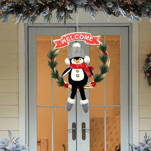 Décorations <span class=keywords><strong>de</strong></span> Noël Pingouin Guirlande Ornement Hôtel Entrée Bienvenue Signe Guirlande <span class=keywords><strong>De</strong></span> Noël Décoration Suspendue - Product Image 3