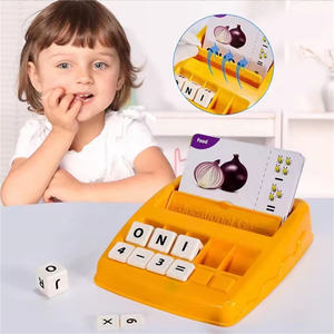 Giocattolo Educativo 2 in 1 con Lettore di Flashcard, <span class=keywords><strong>Gioco</strong></span> di Apprendimento Precoce di Parole e Matematica, Regalo Interattivo Montessori per Bambini dai 3 ai 7 Anni - Product Image 4