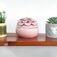 Nouveau Pot à Bougie Cylindrique en Céramique et Porcelaine de Luxe pour Décoration Intérieure, en Forme de Fleur, Écologique, pour Rangement de Bijoux et Ornements