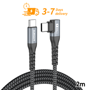 Ready to Ship SUNGUY 2m <b>USB</b> C 60W 3A Fast <b>Charging</b> <b>Cable</b> Nylon Eco-Friendly Data <b>Cable</b> <b>USB</b>-C Multi-Purpose <b>Cable</b> - Product Image 1