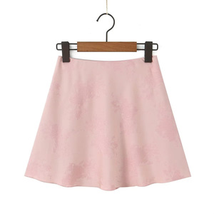 Minigonna Casual Estiva da Donna 2026 Traspirante a Vita Naturale, 2 Varianti di Colore, Chiusura con Cerniera, Tinta Unita, <span class=keywords><strong>Gonna</strong></span> a Trapezio alla Moda - Product Image 4