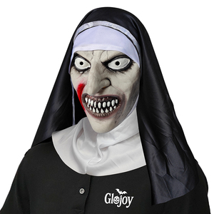 <span class=keywords><strong>Maschera</strong></span> da Suora in Lattice <span class=keywords><strong>con</strong></span> Occhi Bianchi, Spaventosa <span class=keywords><strong>Maschera</strong></span> da Fantasma, Costume di Halloween, Accessori per Feste in <span class=keywords><strong>Maschera</strong></span>, Personalizzabile - Product Image 6