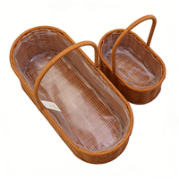 Panier de pique-nique multifonction moderne en plastique écologique, conteneurs de rangement artisanaux et panier de service pour fruits avec poignée pour fleurs