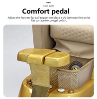 Fauteuil de pédicure professionnel noir, fauteuil de spa pour les pieds, station de salon de beauté, fauteuil de pédicure spa électrique avec massage réglable