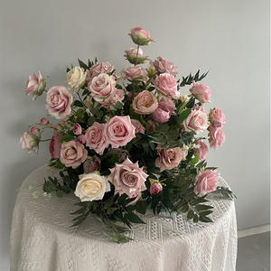 Arrangements floraux au sol M-FB234, nouveau design, boule de fleurs artificielles en soie 60cm, centre de table pour décoration de mariage - Product Image 5