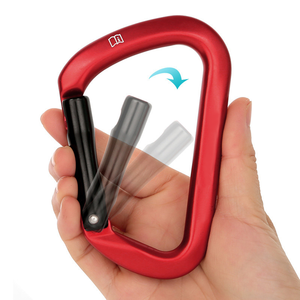 Equipo <span class=keywords><strong>de</strong></span> barranquismo para escalada al aire libre, puerta recta en forma <span class=keywords><strong>de</strong></span> D, hebilla <span class=keywords><strong>de</strong></span> seguridad, gancho <span class=keywords><strong>de</strong></span> bloqueo principal, <span class=keywords><strong>descenso</strong></span> rápido colgante rápido - Product Image 2