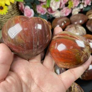 Đá Chữa Bệnh Bằng Pha Lê Được Đánh Bóng Tự Nhiên Gỗ Hóa Thạch Trái Tim Pha Lê Chạm Khắc Trái Tim Hóa Thạch - Product Image 5