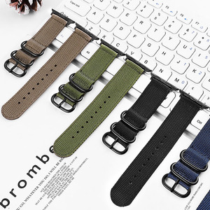 Bracelet de montre en nylon réglable 38/42 mm, vente chaude 2024, bracelets de montre intelligente pour <span class=keywords><strong>iWatch</strong></span> séries <span class=keywords><strong>1</strong></span> 2 3 4 5 6 7 - Product Image 2