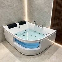 Baignoire Spa Jacuzzi 2 Personnes avec Jets Hydromassants et Kits de Massage Intérieur