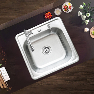 Fort bol de cuisine en acier inoxydable, simple, évier de cuisine, tiroirs en acier inoxydable - Product Image 4