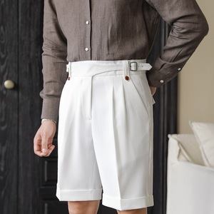 Pantaloncini da uomo Casual gorgoglio a vita alta Shorts estivi da lavoro dritti da lavare napoli a cinque punti - Product Image 2
