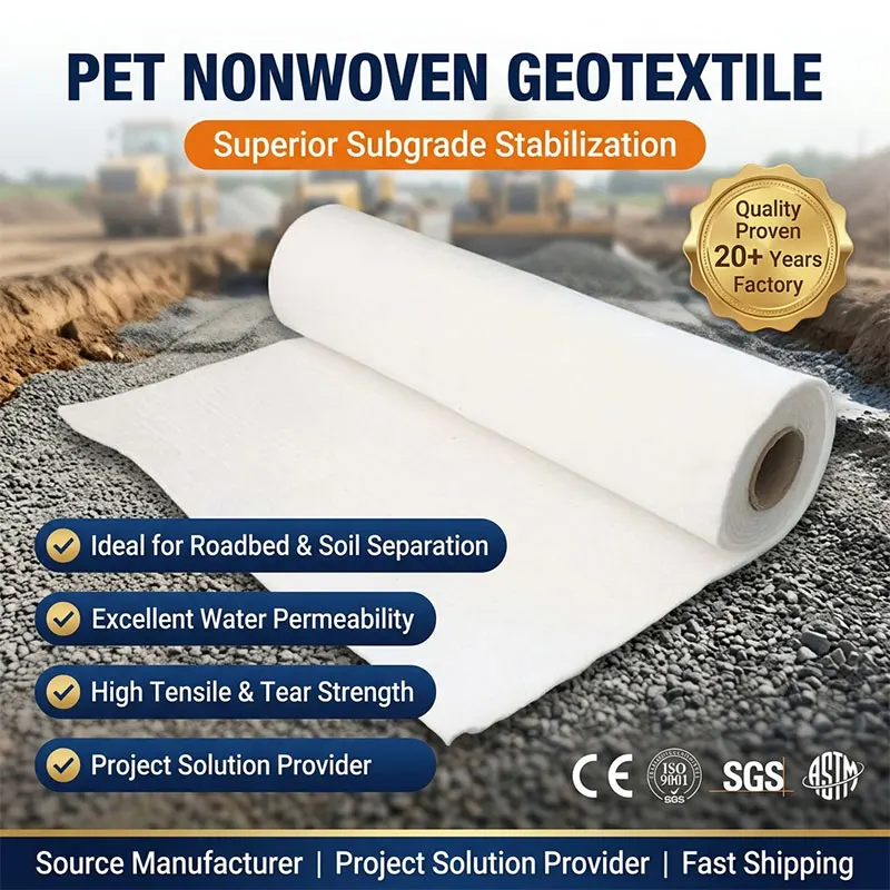 Heavy Duty Nonwoven Fabric 500g 1000g M2 Price Per M2 Geotextile No Tejido For Saudi Arabia Philippines Construction Geotextile