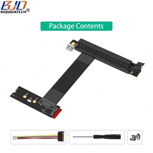 90 gradi pci-e 16X Slot per 2280 <span class=keywords><strong>M</strong></span>. 2 ngff Key-<span class=keywords><strong>M</strong></span> NVME adattatore Riser Card cavo di estensione 19CM verso destra per scheda grafica - Product Image 6