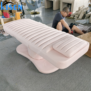 Table de massage électrique Kisen rose populaire pour salon de beauté, avec 3 ou 4 moteurs, pour soins du visage et extensions de cils, en vente - Product Image 4