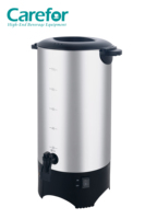 Ketel Air Dinding Ganda Komersial untuk Katering, Kapasitas 50 Cangkir Kopi, Pemanas Air 50 Liter, Bahan Stainless Steel