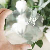 Numéro de table en acrylique pour mariage avec support transparent pour menu et panneau de bienvenue