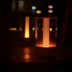 Lampu meja LED sentuh portabel dapat diredupkan bar kamar tidur lampu meja grosir isi ulang lampu malam akrilik nyaman modern - Product Image 6