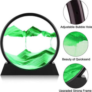 Cadre de sable mouvant 3D <span class=keywords><strong>avec</strong></span> peinture dynamique, paysage moderne nordique, ornement décoratif pour salon - Product Image 3